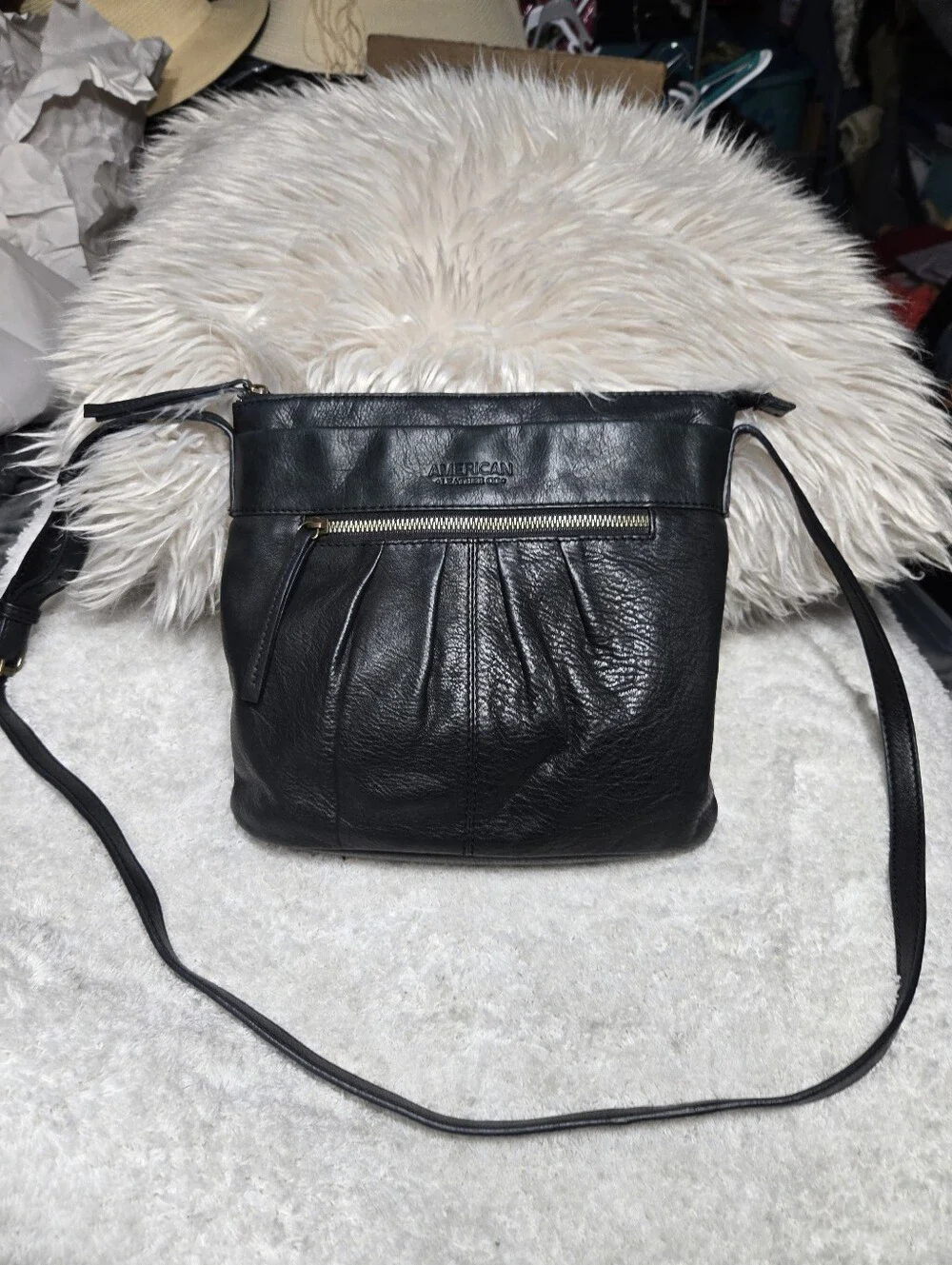 American Leather Co. Black Shoulder Bag